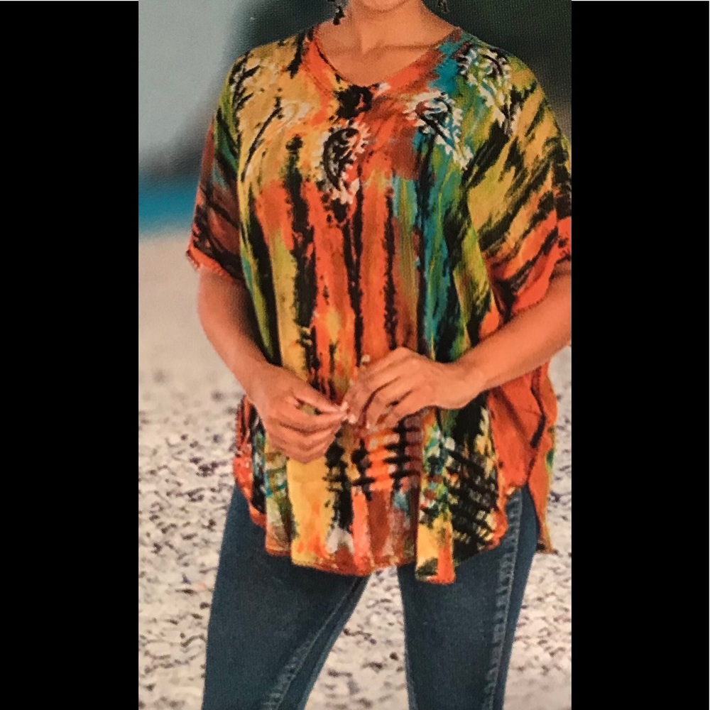 NWT.  SacredThreads Blouse.   218265.   CL/BLK